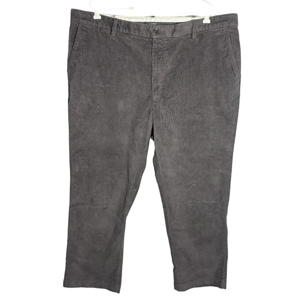 L.L. Bean grey corduroy Classic Fit pants men’s 42 x 30